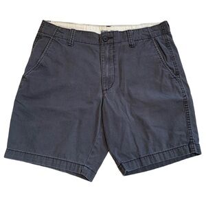 💜 Old Navy Men's Lived-In Straight Chino Shorts - Gray - Size 32